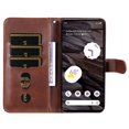 thumbnail image 4 of SaniMore Case for Google Pixel 7A 6.1" 2023, Zipper Wallet Pocket Caed Slots Retro PU Leather Shockproof Drop-proof Flip Kickstand All-around Protective Shell For Google Pixel 7A, Brown, 4 of 12