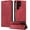 Red, variant on Vintage Wallet Stand Phone Case for Samsung Galaxy Note 20 10 9 8 Ultra Plus Lite, Magnetic Closure Card Holder Back Cover, Business Skin-Friendly Protective Shell(Red,Note 10 Plus)
