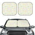 thumbnail image 2 of Salouo Colorful Dandelion Pattern Car Windshield Sun Shade Foldable | Front Windshield Shade for Sun, Heat and UV Rays | Interior Sun Protection-Medium, 2 of 6