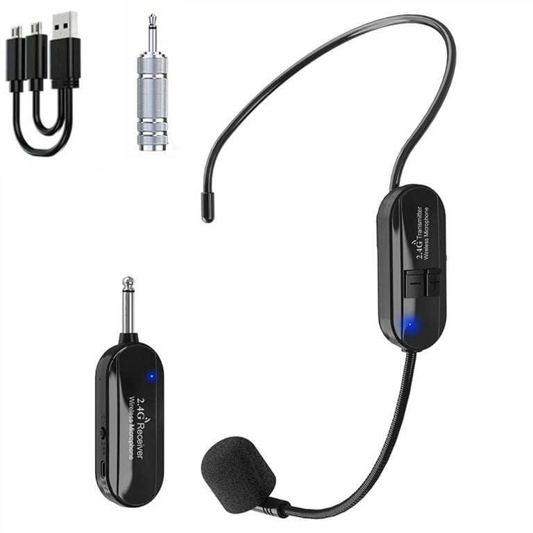  Wireless Microphone Headset, UHF Wireless Headset Mic System,  160 ft Range, Headset Mic And Handheld Mic 2 In 1, 1/8''&1/4'' Plug, For  Speakers, Voice Amplifier, Pa System(Incompatible Phone, Laptop) :  Electronics