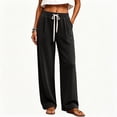 thumbnail image 5 of VV AVEORS Corduroy Pants For Women High Waist Elastic Waist Drawstring Pull On Pants With Pockets Casual Comfy Athletic Jogger Sweatpant Dark Gray M, 5 of 6