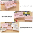 thumbnail image 3 of STRANDCHIC 1Set Mini Chair Pink Wooden Furniture Ornaments, 3 of 7