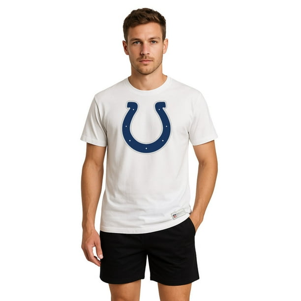 NFL Playera Aficionado Básica Indianapolis Colts Blanco para Hombre, Talla Chica