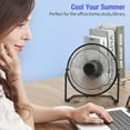 thumbnail image 2 of 4 inch Small USB Desk Fan, Casewin Mini Quiet Fan with Metal Construction & Strong Airflow & 360°Adjustable Tilt Angle, Personal Cooling Fan for Desktop Office (Black), 2 of 8