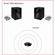 amphony wireless speaker kit with two wireless amplifiers, model 1800, makes surround speakers wireless, 2x80 watts, 300ft range, connect to any audio source, better-than bluetooth digital wireless