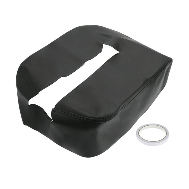 Funda de consola central Unique Bargains para Chevrolet Silverado 1500 de cuero microfibra con negro