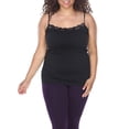 thumbnail image 2 of White Mark Universal PS132-01 Plus Size Lace Trim Tank Top, Black - One Size, 2 of 3