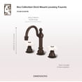 thumbnail image 4 of Water Creation 8.25" Cross Handles Brass Faucet in Brown and Bronze, 4 of 6
