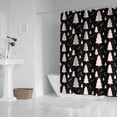 Basics Bathroom Shower Curtain, Water Resistant Fabric with Grommets ...