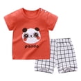 thumbnail image 4 of Quealent Boys Summer Clothes Baby Boys Outfits Set Short Sleeve Stripes T-shirt Shorts Summer Clothing A,3-9 Months, 4 of 4