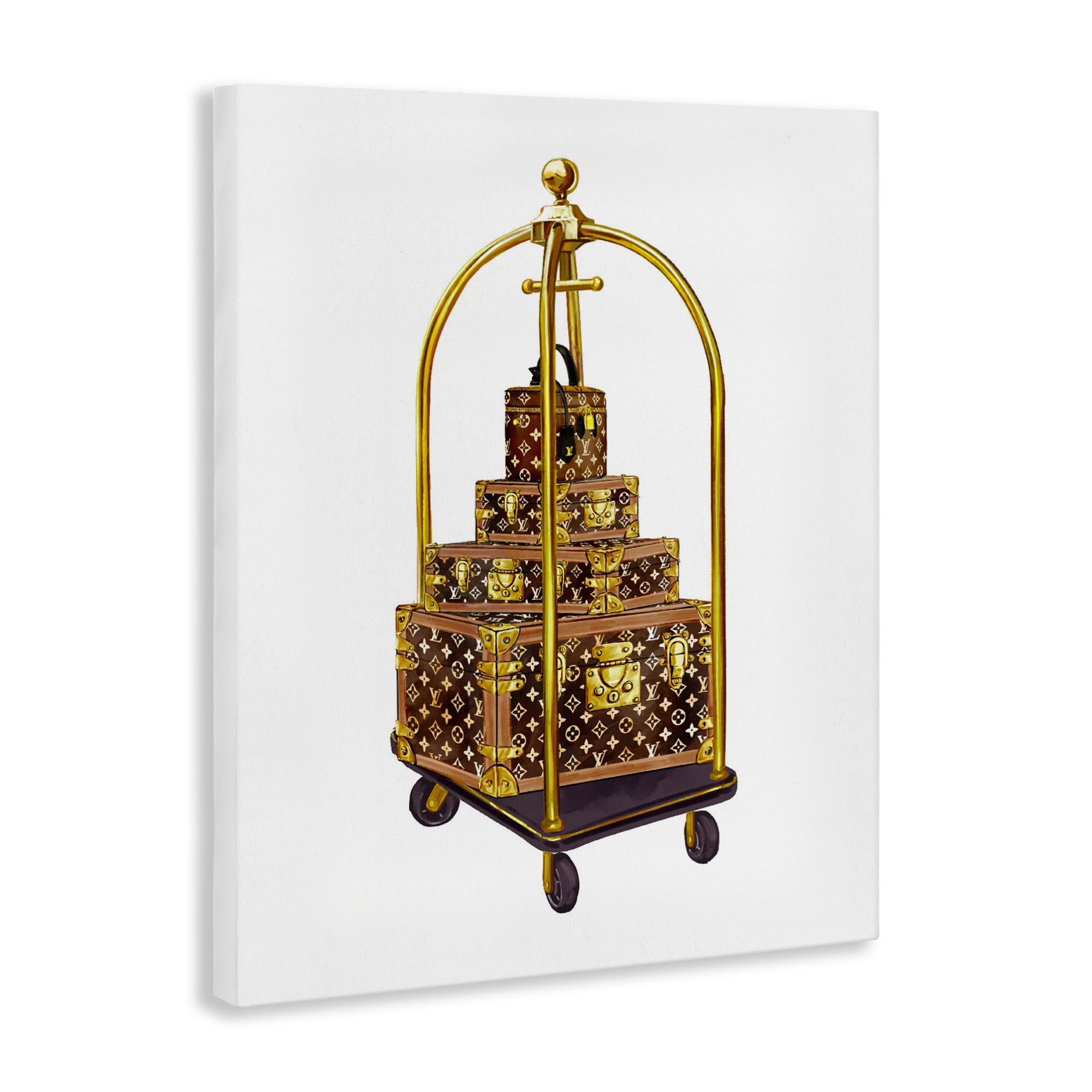 Glam Hotel Luggage Canvas Wall Art, design by Ziwei Li
