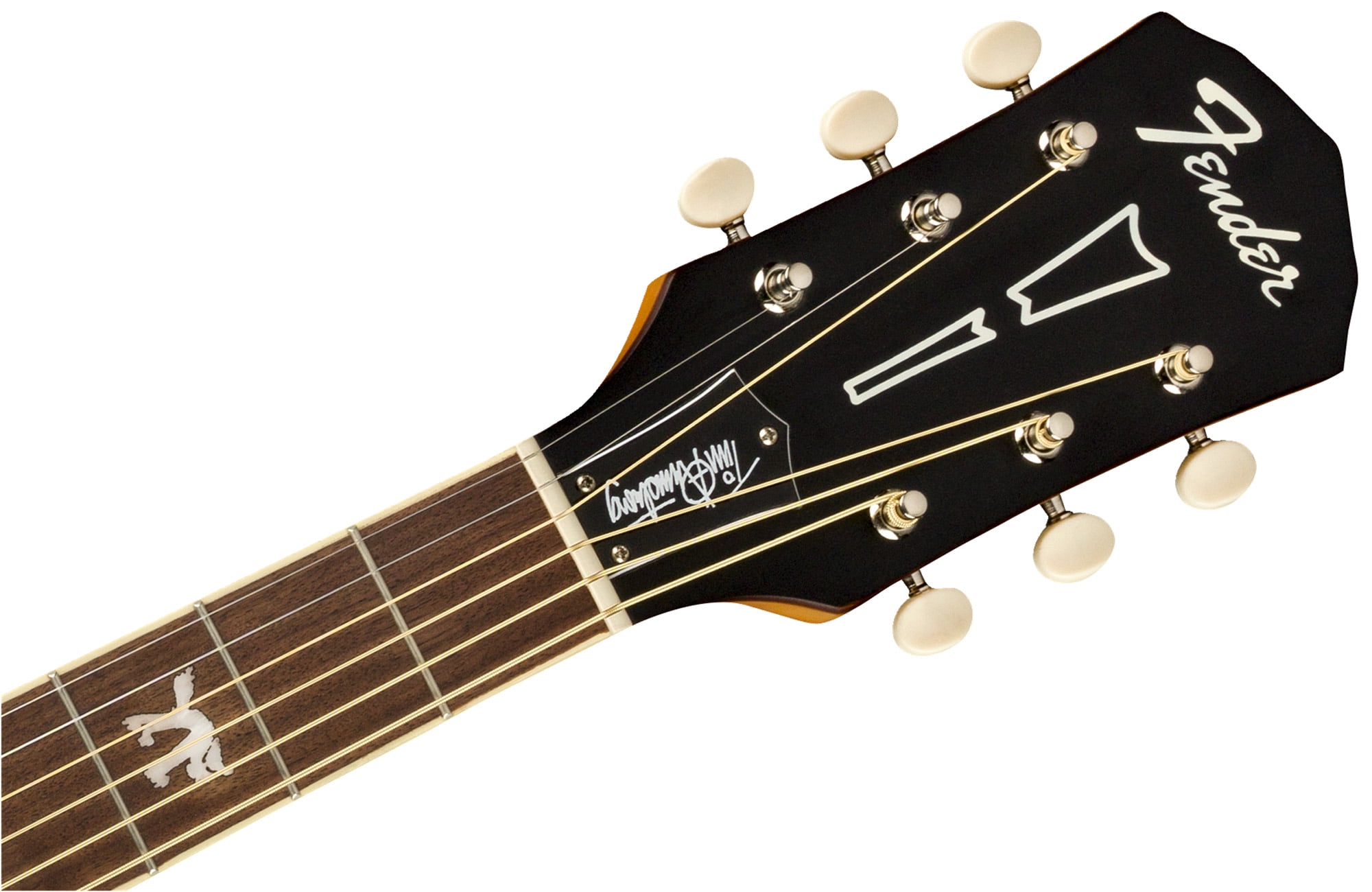 Fender Tim Armstrong Hellcat Acoustic Guitar, Left Handed - Natural w/ Strap