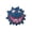 Blue, variant on Moonsky Spiky Ball Dog Toy, Latex Squeaky Face Expression Ball for Dental Care and Teeth Cleaning, Soft Rubber for Small Dogs, Yellow