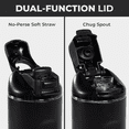 thumbnail image 3 of HydroJug Ease2o Insulated Stainless Steel Water Bottle with Straw & Chug Lid, Leak-Resistant, Cup Holder Friendly – 40oz, Black, 3 of 5