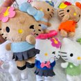 thumbnail image 2 of Colgante de gatito nuevo y de edición limitada por el 50.° aniversario, llavero de piel negra para chicas atractivas, bolso de Hello Kitty, adornos para bolso de muñeca, 2 of 5