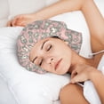 thumbnail image 5 of Cute Bear Print Pink Silk Bonnet for Sleeping Women Men, Adjustable Elastic Satin Bonnet Bonnet for Sleeping, Soft Similar Silk Curly Cuteness Hair Bonnet for Sleeping, 5 of 7