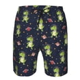 thumbnail image 3 of Rocae Dinosaur Astronaut for Men's Beach Shorts Casual Elastic Waist Drawstring Summer Beach Shorts,S-3XL-X-Large, 3 of 6