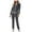 Grey, variant on Women's Velour Tracksuit 2 Piece Full Zip Hooded Sweatsuits Outfits Velvet Sportswear Jogging Set Navy, M
