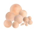 thumbnail image 1 of 4pcs Round Wooden Ball For Craft: 3inch/7.5cm Unfinished Hardwood Round Sphere Orbs For Diy Projects Kids Drawing Painting Decor Sketching Model, 1 of 3