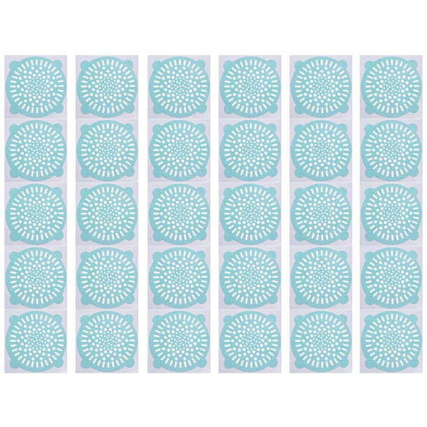 Pegatina de drenaje de piso desechable de 30 unids Pegatina de cabello Pegatina Pegatina Fregadero Anti-bloqueo