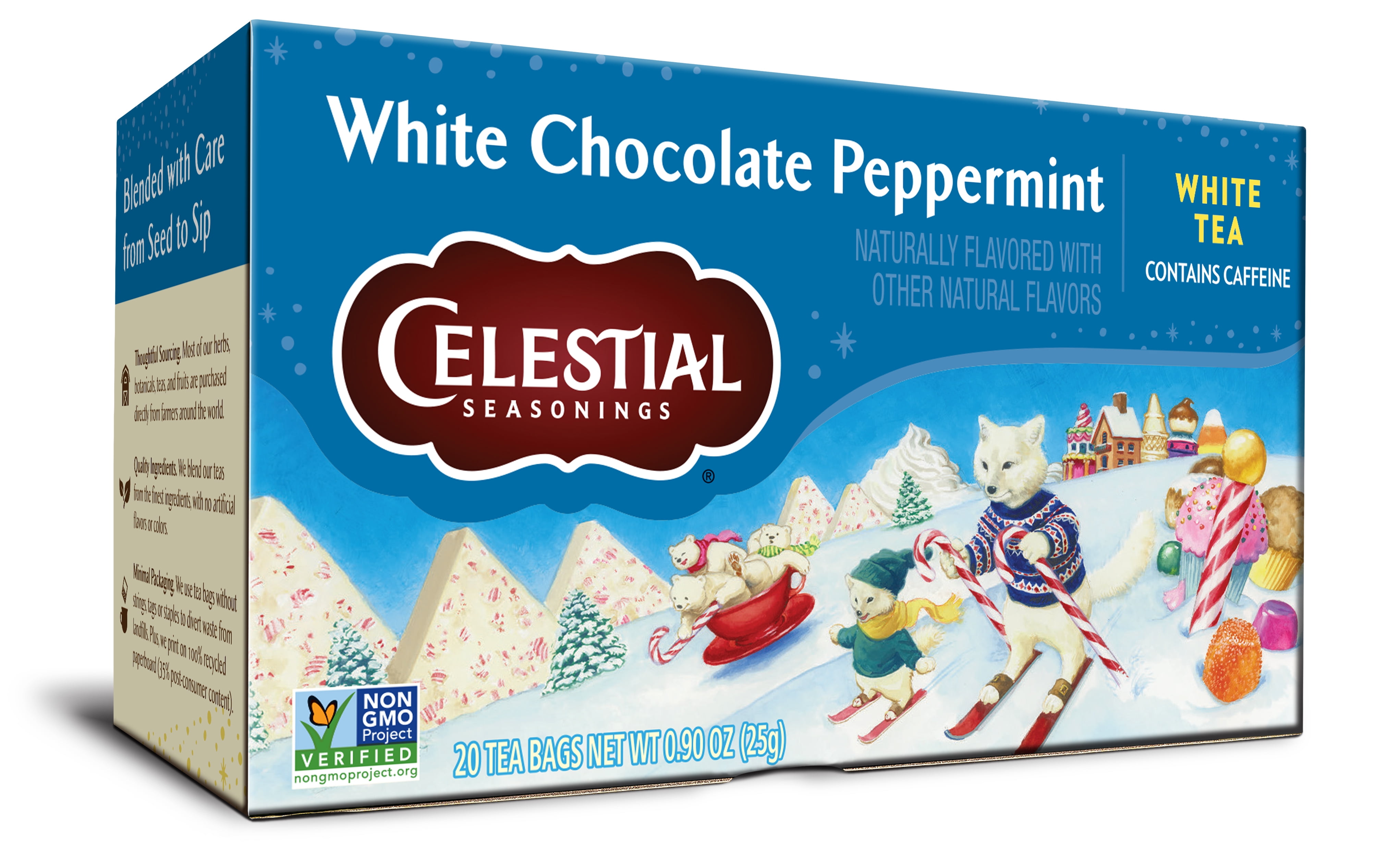(6 pack) Celestial Seasonings White Chocolate Peppermint White Tea Bags (20 Count)