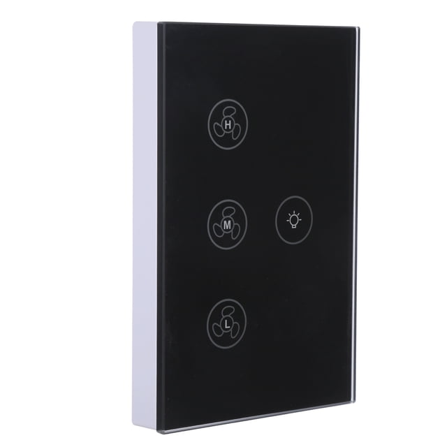 Interrupteur Tactile pour Ventilateur Intelligent, Lampe Ventilateur WiFi Intelligente Interrupteur Tactile Télécommande Interrupteur Ventilateur Haute Précision Fonctionnalité