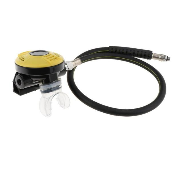 DYNWAVECA Diving Second Stage Regulator Diving Accessory with Silicone Mouthpiece Replacement Part Breath Adjuster for Diver Freediving Yellow