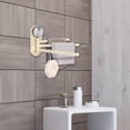 thumbnail image 3 of Product Category Rack 1 — Rotating Towel Rack Swivel Organizer with Suction Cup 3 Rods for Bathroom Home Use, 3 of 7