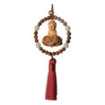thumbnail image 4 of DYNWAVECA Statue Voiture Rétroviseur Pendentif avec Pompon Feng Shui Décor Rouge, 4 of 9