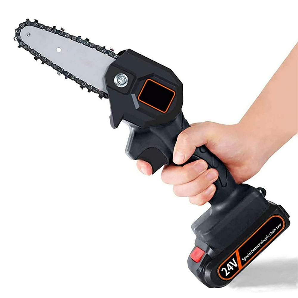 GOODWORLD 4" Mini Chainsaw, Portable Cordless Electric Portable Battery