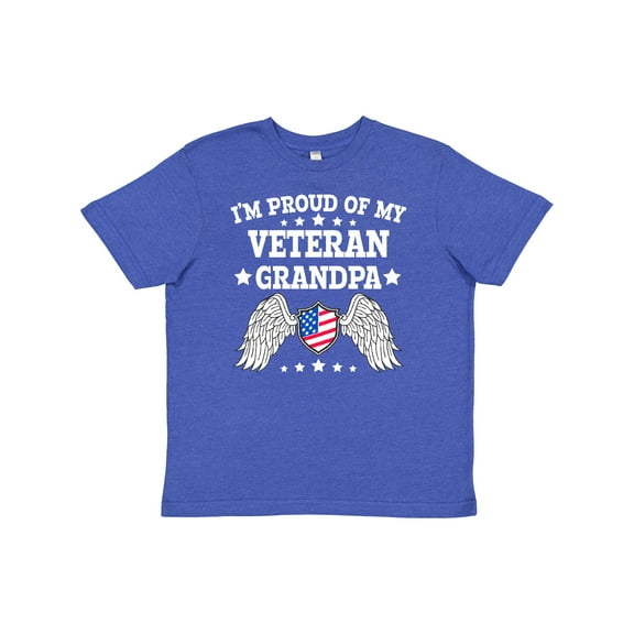 Inktastic I'm Proud of My Veteran Grandpa Youth T-Shirt