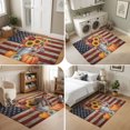 thumbnail image 5 of Area Rugs 4'x6'. Fall Pumpkins Sunflower Carpet Runner Indoor Outdoor Rugs Home Decor Aesthetic, American Flag Vintage Thanksgiving Non Slip Mats Washable Accent Rug for Living Room Bedroom, 5 of 8