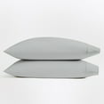 thumbnail image 3 of Purity Home 100% Cotton King Light Grey Percale Pillowcases, 400 Thread Count Breathable, Super Soft, Cool & Crisp 2-Piece Set, 3 of 8