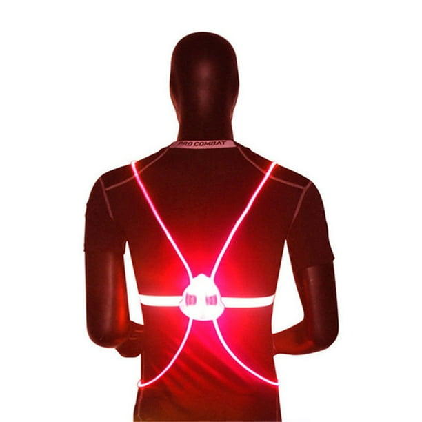Chaleco de conducción con Flash LED reflectante 360 para exteriores, alta visibilidad, carrera nocturna, ciclismo, seguridad de conducción