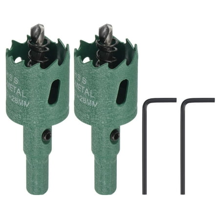 

Uxcell 1-8/64 (28mm) Bi-Metal Hole Saw High Speed Steel Hole Cutter for Metal Wood PVC 2 Pack