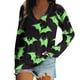 thumbnail image 2 of Ailaofu Ladies Long Sleeve Halloween and Christmas Decorative Basic V-Neck Casual Shirt Fashion Tops, 2 of 5