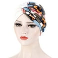 thumbnail image 6 of Yesbay Knot Headscarf Splicing Design Multiple Functions Headwear Solid Protective Pattern Knot Head Wrap for Taking Shower, 6 of 7