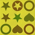 thumbnail image 1 of Ahgly Company Machine Washable Indoor Square Transitional Canary Yellow Area Rugs, 6' Square, 1 of 7