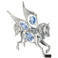 thumbnail image 4 of Matashi Home Decorative Tabletop Showpiece Chrome Plated Silver Pegasus Ornament with Blue Crystals, 4 of 8