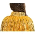 thumbnail image 2 of Cloak Sequin Cape for Women & Men Shiny Glitter Cloak for Party Event Mardi Gras Outfits (Gold One Size), 2 of 9