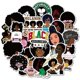 thumbnail image 1 of 100 Pieces Melanin Poppin Stickers Black Girl Pop Singer Computer Decal(stylish) GuanGuan, 1 of 4