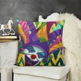 thumbnail image 2 of YINGXI Throw Pillow Covers Jester Hats Masquerade Mask Decorative Cushion Covers for Sofa Couch 20x20in, 2 of 5