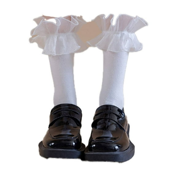 AUQ Lace Socks,Polyester Women'S Socks,Mens Socks,White