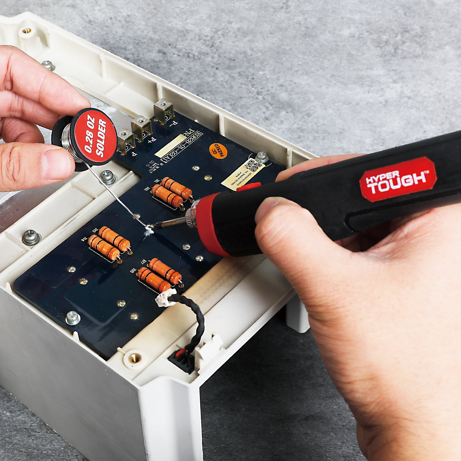 Hyper Tough Cordless Rechargeable Soldering Iron Kit in Click Fit Case