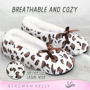 Bergman Kelly Fuzzy Slippers for Women, Super Soft Indoor Comfy & Cozy House Shoes W/ Anti-Skid Sole (Furry Collection)
