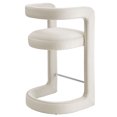 thumbnail image 6 of Counter Stool Chair, White, Velvet, Bar Pub Cafe Bistro Dining Kitchen Hospitality Restaurant, Modern Contemporary, HB37618, 6 of 9
