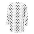 thumbnail image 5 of Pincandy Women's Printed Button 3/4 Sleeve T-shirt Tops V Neck Polka Dot Graphic Tees Shirts Button Three Quarter Length Dressy Blousess,White,S, 5 of 7
