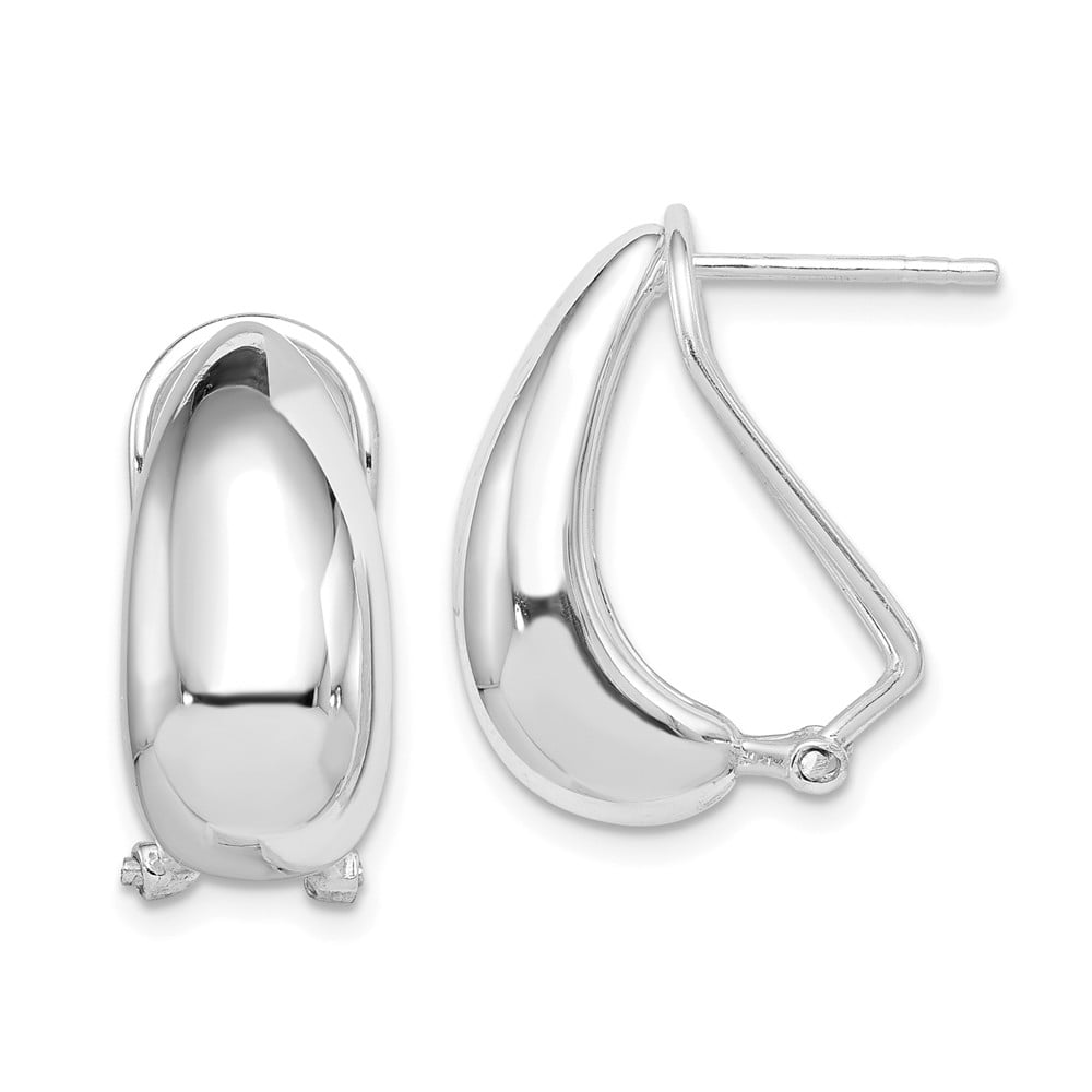 omega back earrings