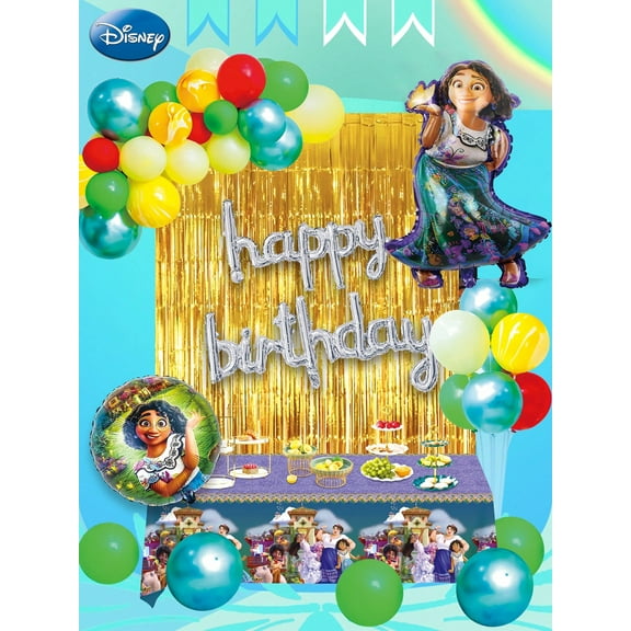 Encanto Mirabel Balloons Set, Multi-Colored Latex Arch Kit, Party Decoration Supplies,51PCS