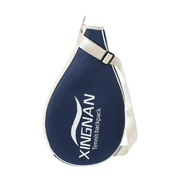 koolsoo Tennis Racket Bag Adjustable Strap Pouch Crossbody Bag for Gift Women Adults Blue